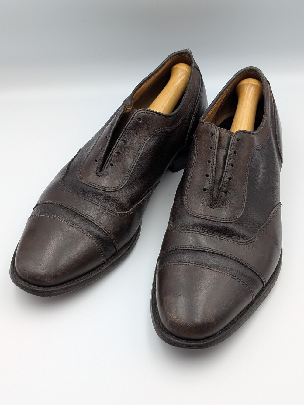 Allen Edmonds Winhall Men's Brown Leather Spector Cap-Toe Dress Shoes 11